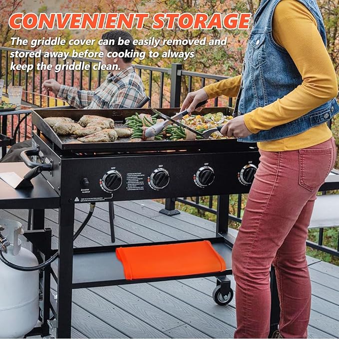 28" Silicone Griddle Mat Cover for Blackstone, Heavy Duty Silicone Cover, All Year Round Griddle Top Protective Mat for Black Stone Accessories