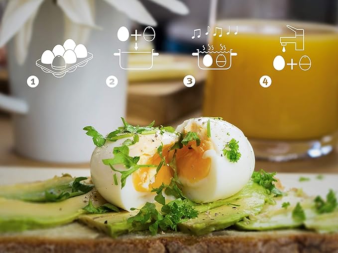 XOXO BeepEgg – Egg Timer for Boiling Eggs – Musical Egg Cooker for Soft, Medium, Hard Boiled Eggs – Food Safe – Singing Floating Egg Timer – Egg Cooker for 3 Levels of Doneness - Brainstream