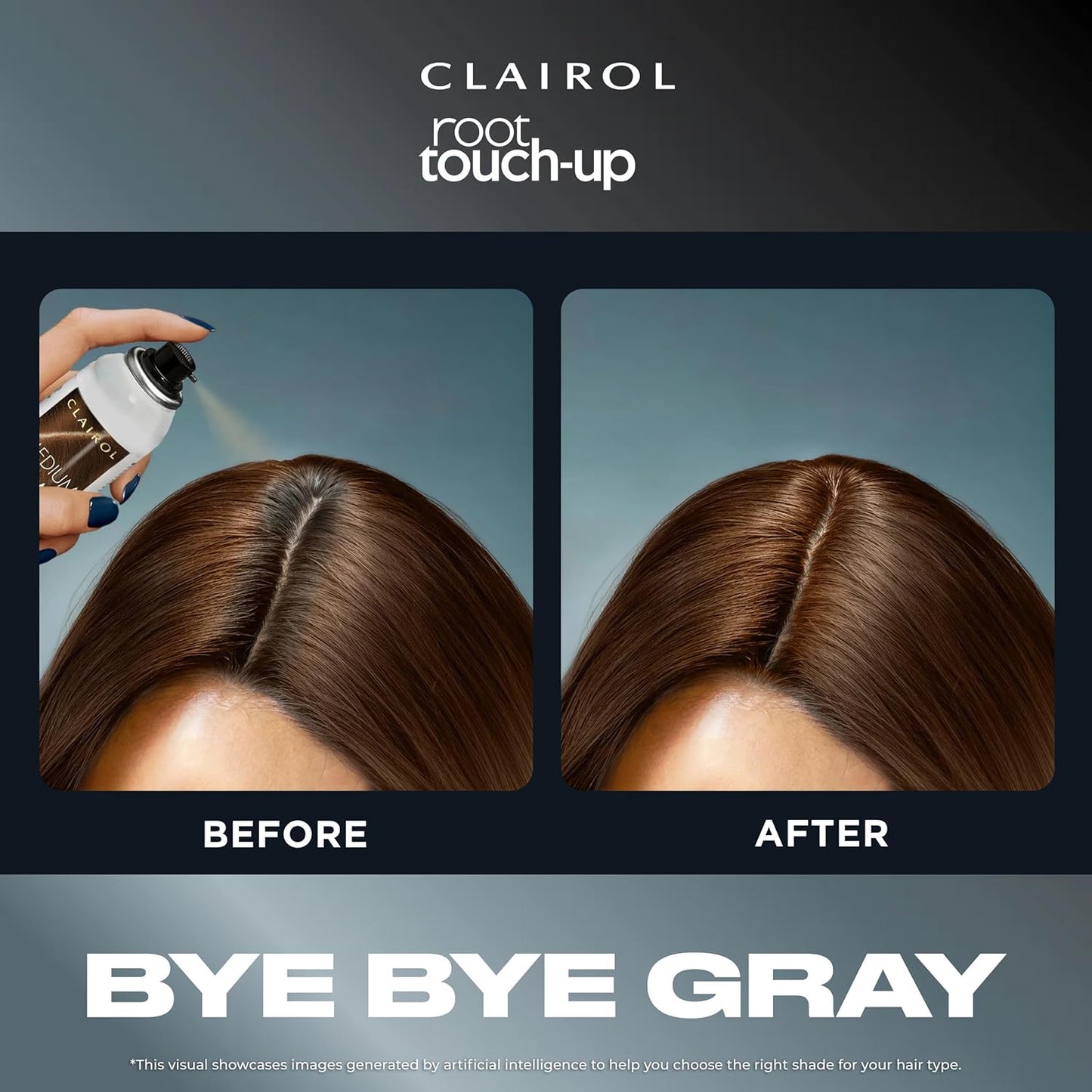 Clairol Root Touch-Up by Nice'n Easy Temporary Hair Coloring Spray, Black Hair Color, Pack of 1