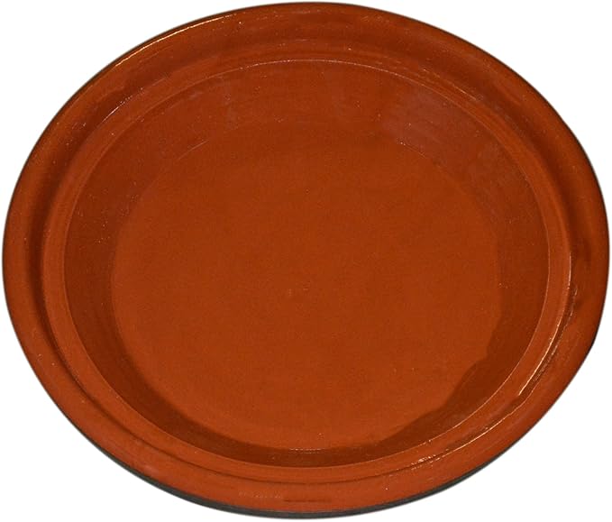 Treasures Of Morocco Moroccan Cooking Tagine 12 inches Brown Clay Round Handmade Safe Traditional
