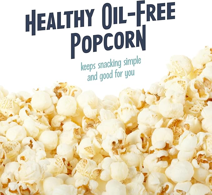 Nostalgia Retro Hot Air Popcorn Maker – 12 Cups Oil Free Popping – Countertop Machine with Measuring Cup – Healthy Snacks & Movie Nights – Aqua