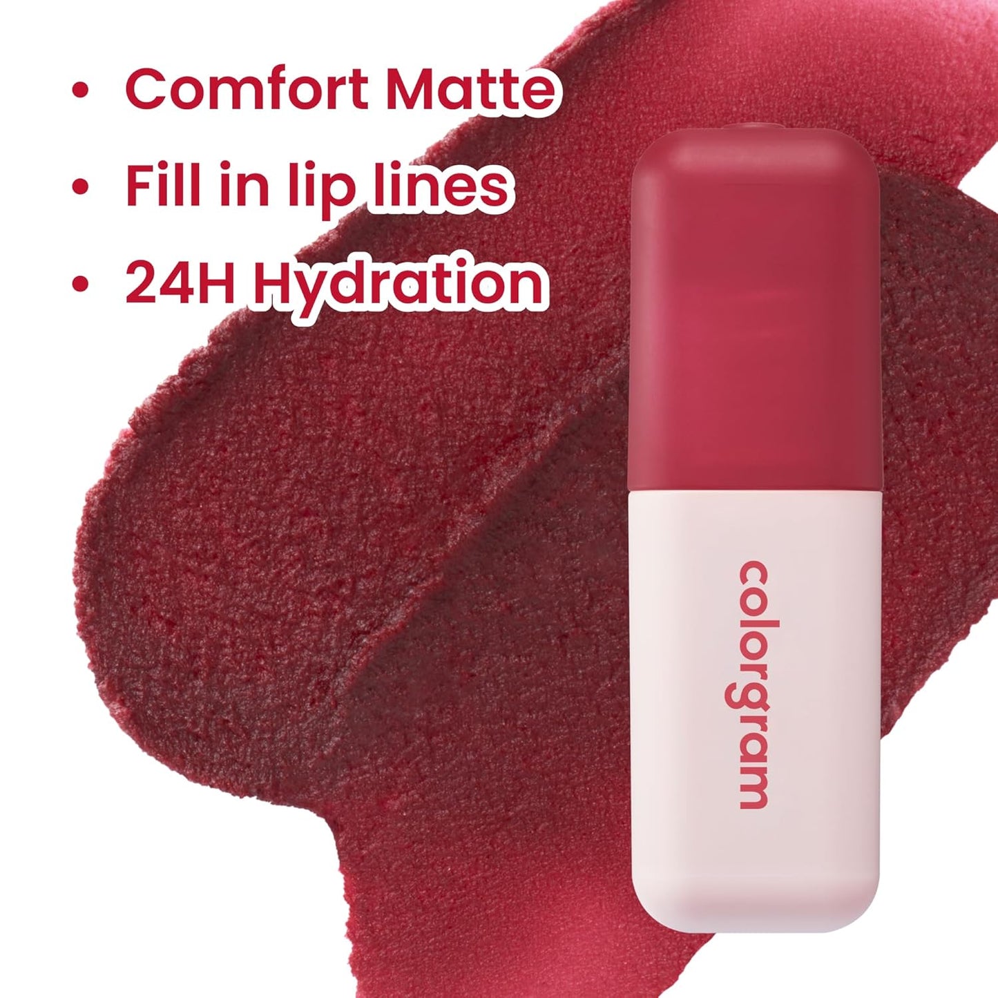 COLORGRAM NUDE BLUR TINT 13 BURNT MARRON | Soft Velvet Matte Liquid Lipstick & Cheek Tint | Lightweight Blurring Tint for a Smooth & Airbrushed Finish | Long-Lasting & Non-Sticky Formula
