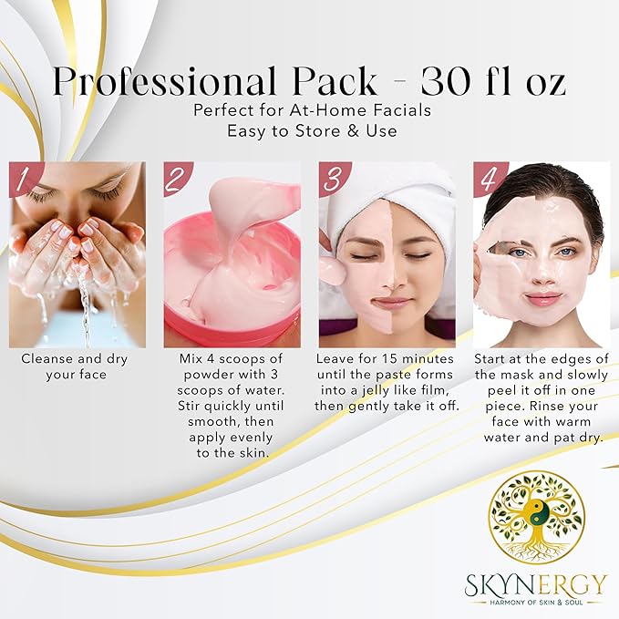 Blue Cryo Glacier Jelly Face Mask - Professional Grade HydroGlo Peel Off Face Mask, Radiance, Reduced Fine Lines & Pigmentation - Vajafacial Jelly Mask | 12 Applications (30 Fl Oz)