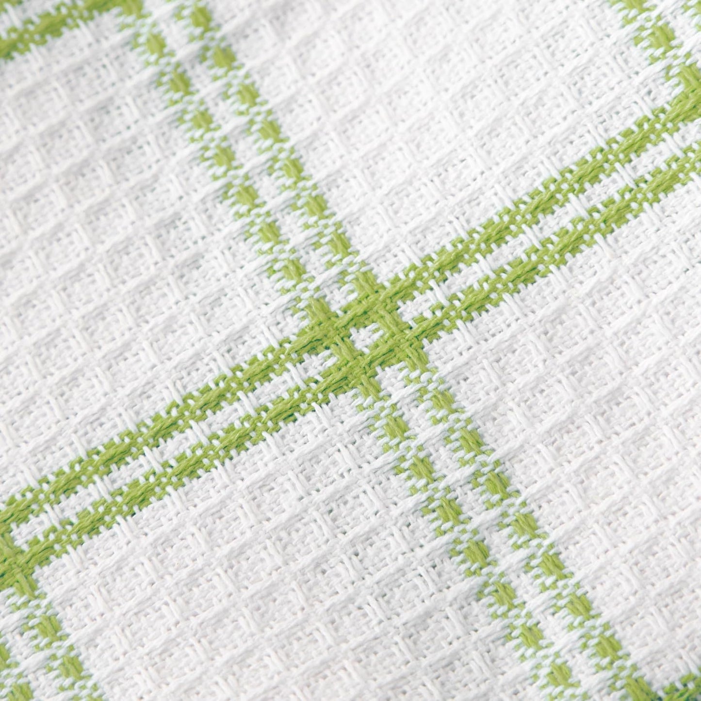 T-fal Premium Waffle Dish Cloths: Highly Absorbent, Super Soft Long Lasting - 100% Cotton, 12"x13" Towel for Cleaning & Drying Dishes, 12-Pack, Green