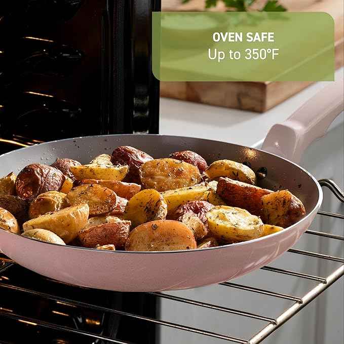 T-Fal Refresh Ceramic Nonstick Cookware Set, 20-Piece, Oven Safe to 350°F, Includes Stockpot, Griddle, Frying Pans, Utensils, Ceramic Pots and Pans Set, Blue