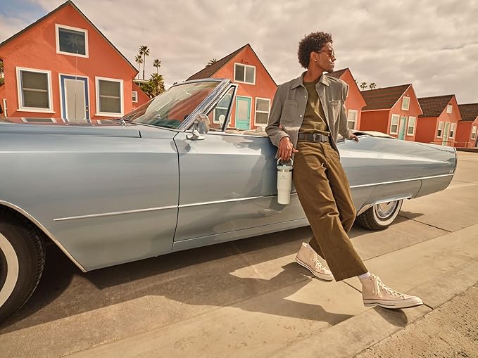 STANLEY IceFlow 2.0 Flip Straw Tumbler with Handle 20 oz | Twist On Lid and Flip Up Straw | Leakproof Water Bottle | Insulated Stainless Steel | BPA-Free | Daffodil