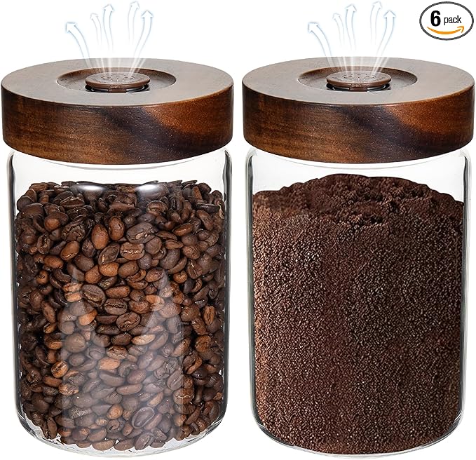 Glass Spice Jars Seasoning Containers Small Glass Jars with Lids Airtight Food Storage Canister for Kitchen Pantry Sugar Tea Coffee Bean Nuts Cookies Herbs Salt (30oz(900ml)*2 pack)