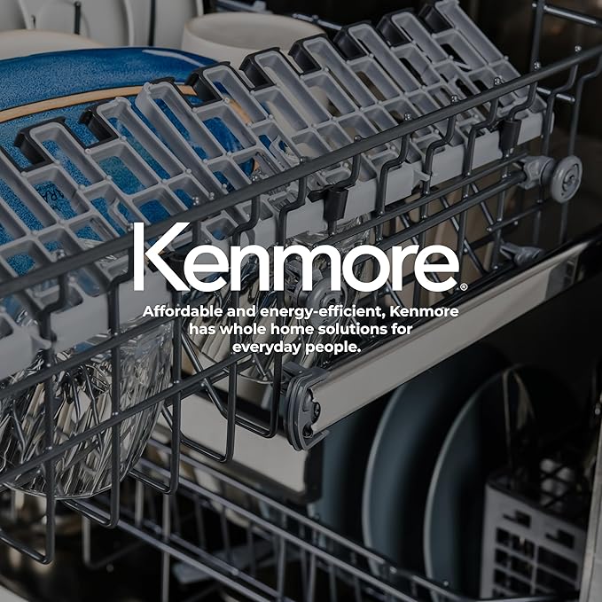 Kenmore 22-14699 Elite 24" Built-In Dishwasher - UltraWash Plus, TurboDry, QuietWash, SmartWash & TurboFlex Third Rack - 15 Place Settings - 42 DBA - ENERGY STAR Certified - 24" - Black