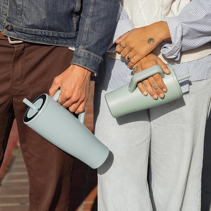 BrüMate Era 30 oz Tumbler with Handle & Straw | 100% Leakproof Insulated Water Bottle Tumbler with Lid & Flexible SoftSip Straw | Made of Stainless Steel | Cup Holder Friendly | 30oz (Primrose)
