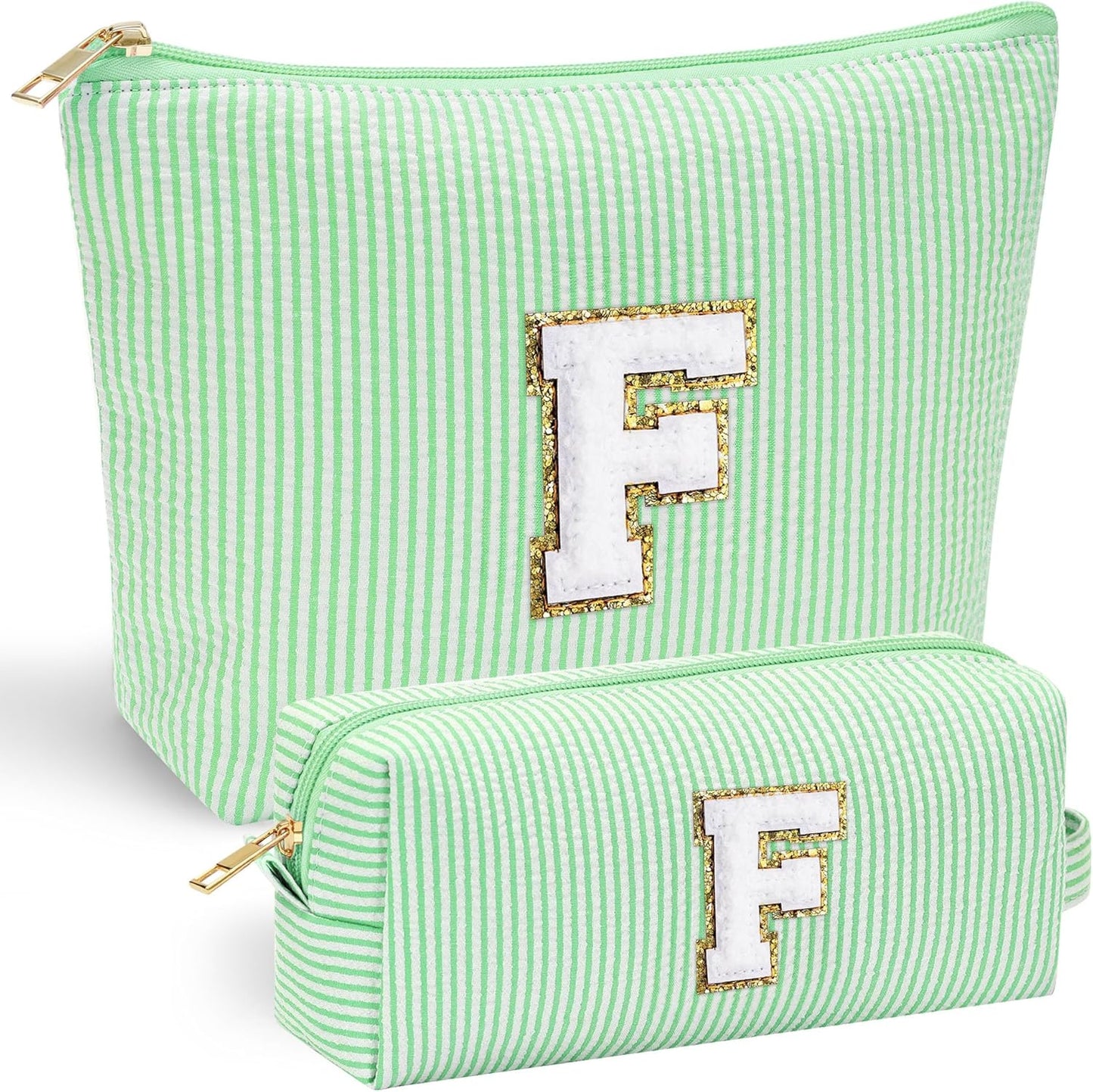 YOOLIFE Gifts - Personalized Mother's Day, Graduation & Birthday Gifts for Women - Monogram Initial Cute Makeup Bag Cosmetic Toiletry Pouch Make Up Case
