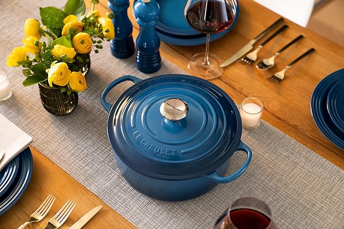 Le Creuset Enameled Cast Iron Signature Round Dutch Oven, 4.5 qt., Marseille