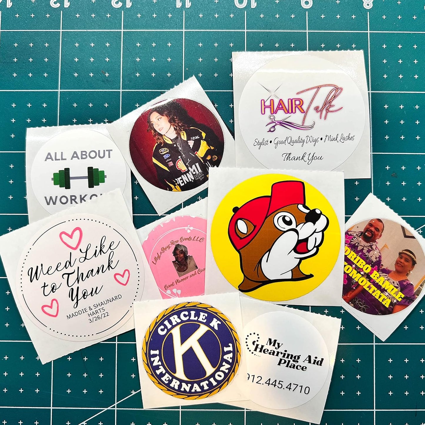 150 Custom Circle/Square BOPP Roll Labels- Personalized Stickers for Business Logo, Party, Wedding Favor, Baby Shower-Any Design Text + Image, Matte/Gloss Finish (3 * 2 Inch)