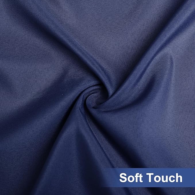 homing Rectangle Table Cloth Cover, Waterproof Polyester Elastic Fitted Tablecloth, Fits for 5 Foot Folding Tables, Washable Table Protector for Picnic, Camping, Outdoor (Navy Blue, 30" x 60")
