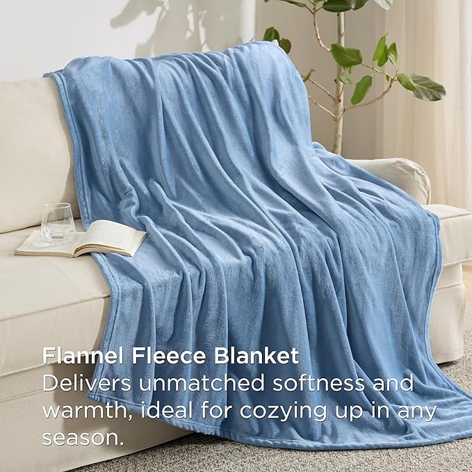 Bedsure Full Comforter Set Navy Blue, 8 Pieces Prewashed Full Size Bed in a Bag with Soft Fleece Bed Blanket, Down Alternative Bedding Set for All Seasons, Sheets, Pillowcases & Shams
