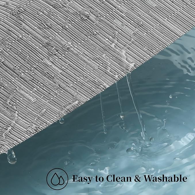 Leetaltree Silver Placemats Set of 8 - Heat Resistant Non-Slip Place mats for Dining Table, Washable Durable PVC Vinyl Woven Table Mats（Silver, 8）