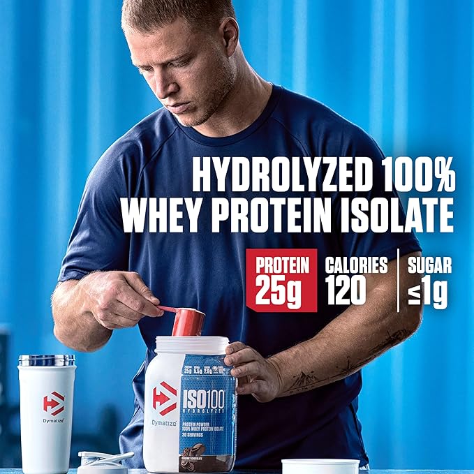Dymatize x Cocoa Pebbles ISO100 Whey Protein Powder Isolate, 25g of Protein, 20 Servings, 5.5g BCAAs, 120 Cal., Gluten Free, 1g Fat, 1g Sugar, 2g Carb