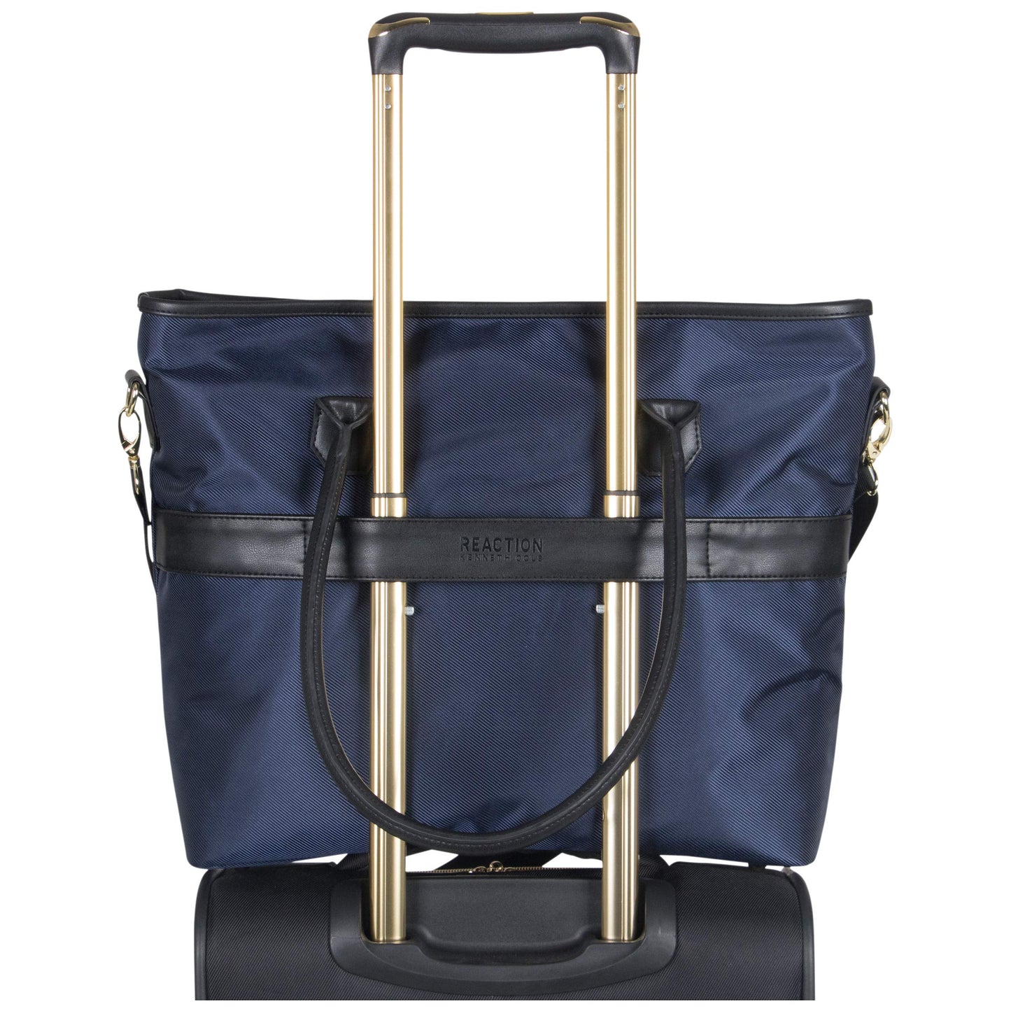 Kenneth Cole REACTION Chelsea Quilted Chevron 15" Laptop & Tablet Business Tote with Removable Shoulder Strap, Navy