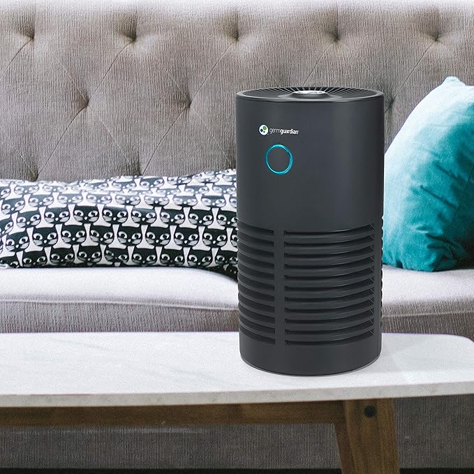 GermGuardian True HEPA Filter Air Purifier for Home, Office, Bedrooms, Filters Allergies, Pollen, Smoke, Dust, Pet Dander, UV-C Sanitizer Eliminates Germs, Mold, Odors, Quiet 4-in-1 AC4700BDLX