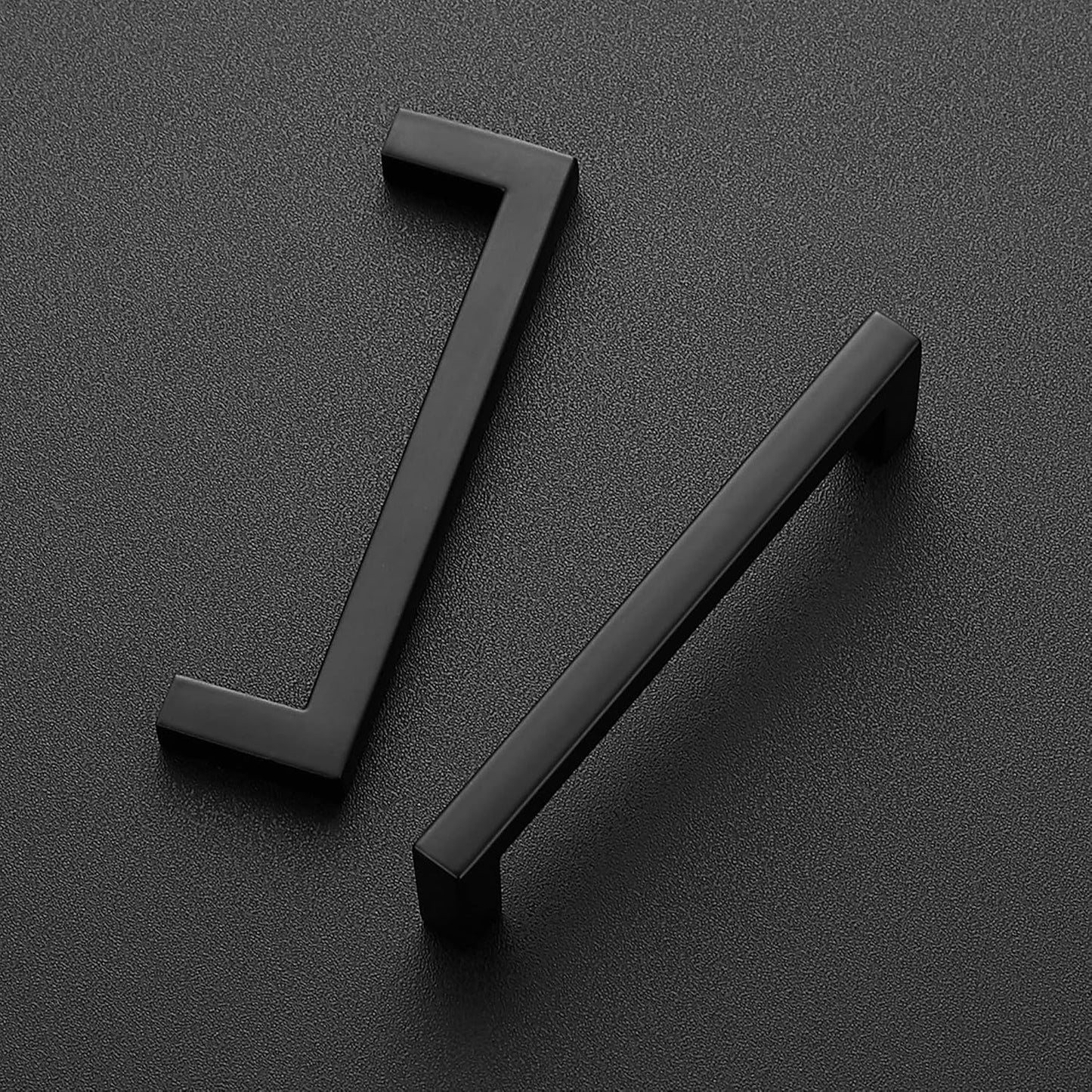 Ravinte 35 Pack Solid 3-3/4 Inch Center to Center Slim Square Bar Drawer Handles Cabinet Hardware - Matte Black Kitchen Pulls