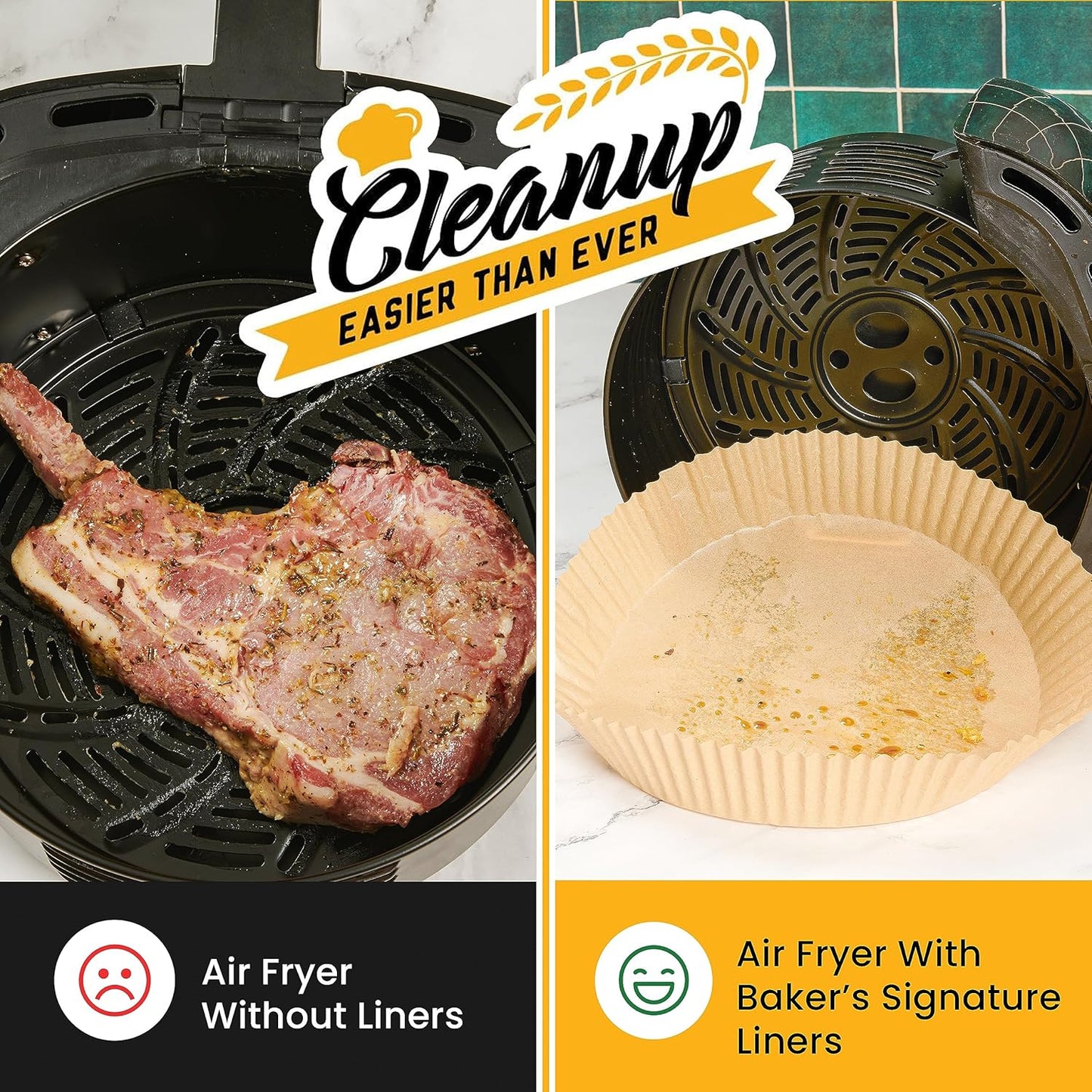 250 pcs Air Fryer Liners for Ninja, Round Disposable Airfryer Paper Liners – Non-Stick and Oil Proof for Easy Cleanup, Great for Oven, Pans & Baking – 8 Inch for 5-8 qt Basket