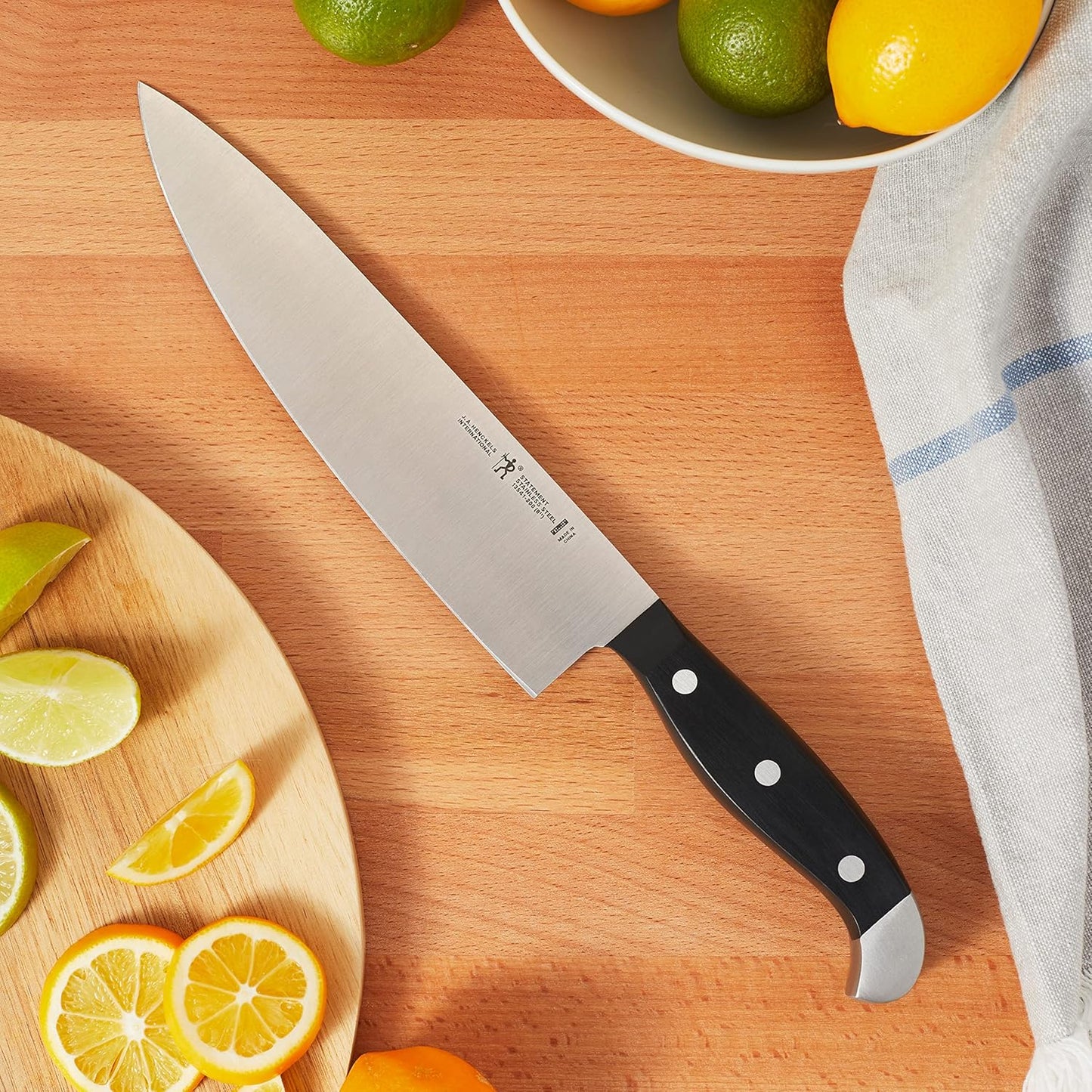 HENCKELS Statement Razor-Sharp 20-Piece Brown Block Knife Set, Chef Knife, Bread Knife, German Engineered Knife Informed by over 100 Years of Mastery