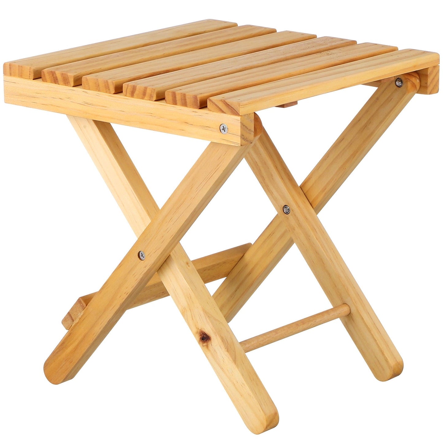 HAMPPLIES 1Pack Outdoor Small Side Table for Picnics and Parties and Portable Wood Plastic